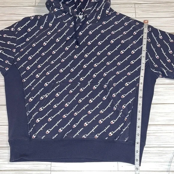 CHAMPION Reverse Weave Spellout Hoodie Size Medium - Picture 11 of 12